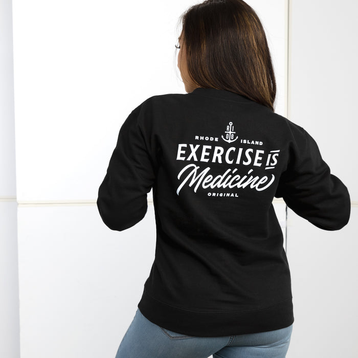 BASIC Exercise is Medicine Black Crew Neck